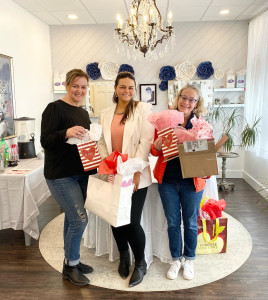 Valentine's Day gift bags for Equinox Women's Homeless Shelter